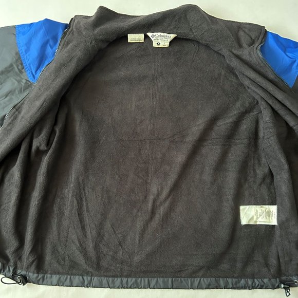 Columbia Men's Black & Blue Long-Sleeve Jacket Angled Zip Pockets Size Large - Picture 9 of 10